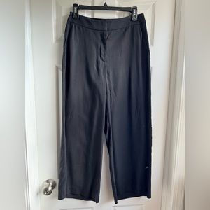 Loft Wide Leg Cropped Pant - Black NWT